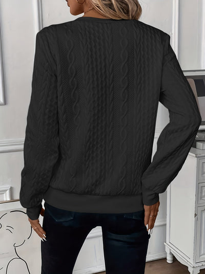 Minda | Women's Jumper with Zip and Cable Knit